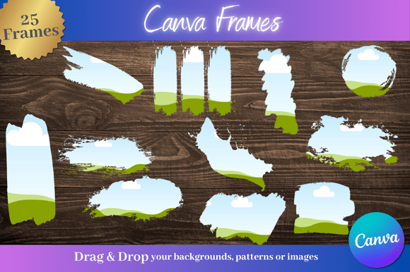25 Brush Stroke Canva Frames: A Creative Toolkit