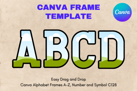 Canva Letters Frame Alphabet Template128: Create Custom Letters