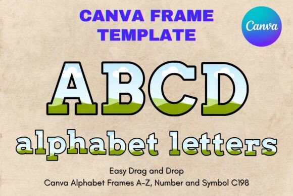 Canva Letters Frame Alphabet Template198: Your New Design Secret Weapon