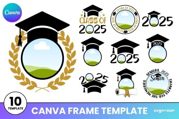 Celebrate Milestones with 2025 Graduation Canva Frames
