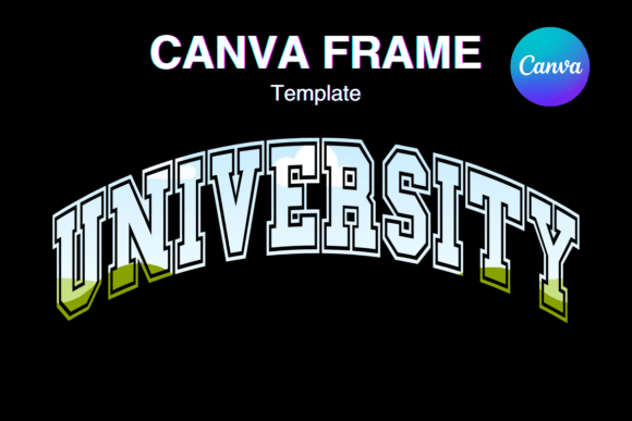 Celebrate Team Spirit with a University Canva Frame Varsity Sport Design