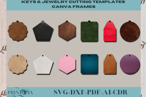 Design Your Style: Versatile Key & Jewelry Cutting Templates with Canva Frames