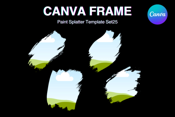 Elevate Designs with the Paint Brush Brush Stroke Canva Frame