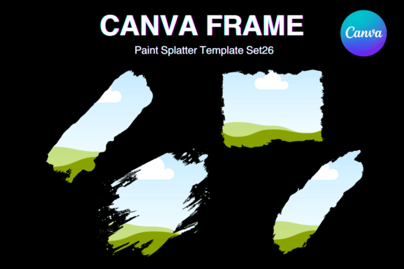 Elevate Your Projects with the Paint Brush Brush Stroke Canva Frame_26