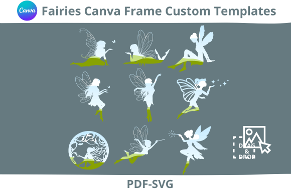 Fairies Custom Canva Frame: Your Drag-and-Drop Design Solution
