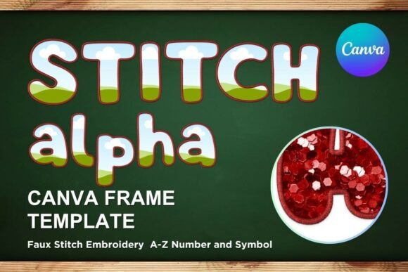Faux Embroidery Canva Frame Letters_23: A Digital Designer's Secret