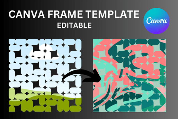 Geometric Seamless Pattern Canva Frame: Effortless Design