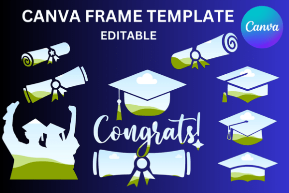 Graduation Template Graduate Canva Frame: Your Instant Design Solution