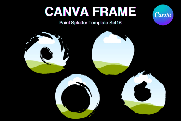 Paint Brush Brush Stroke Canva Frame_16: Dynamic Edges for Your Brand