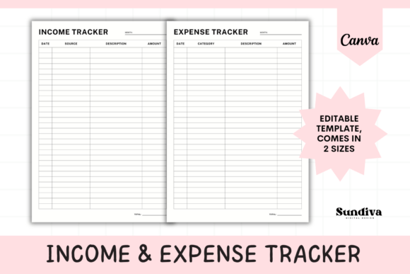 Streamline Your Budget with the Income & Expense Tracker Sheet Canva 1