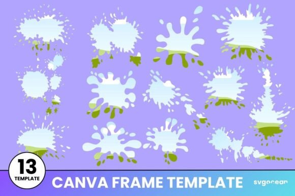 Unleash Creative Energy with Paint Splatter Canva Frames