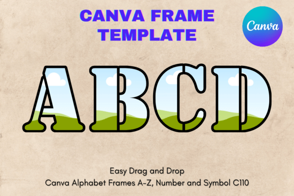 Unlock Creative Flexibility with Canva Letters Frame Alphabet Template110