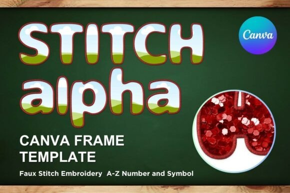 Unlock Textured Charm with Faux Embroidery Canva Frame Letters