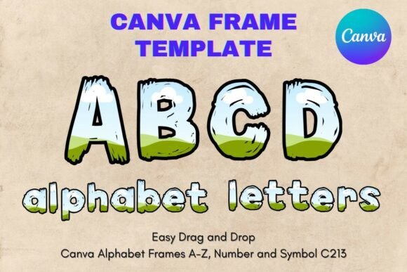 Unlocking Canva Letters Frame Alphabet Template213
