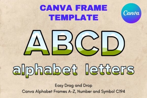 Unlocking Design Potential with Canva Letters Frame Alphabet Template194